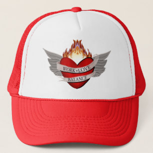 Werk, Liefde, Balans met vleugels Trucker Pet