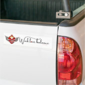 Werk, Liefde, Evenwicht in witte schrifttypes Bumpersticker (Op Truck)