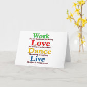 Werk, liefdesdansen, live kaart (Gele Bloem)