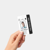 Werk Logo Bar Code Zwart Foto ID Badge (Handheld)