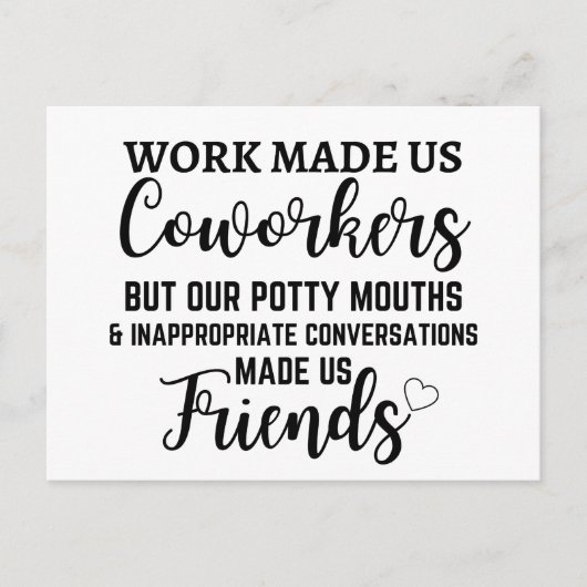 Werk maakte ons collega's maar onze scheldkanonnad briefkaart (Voorkant)