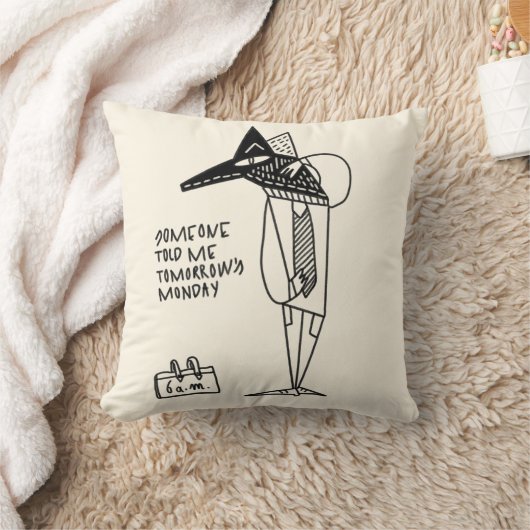 Werk maandag druk moe kussen (Deken)