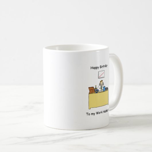 Werk Man Gelukkige Verjaardag Koffiemok (Voorkant rechts)