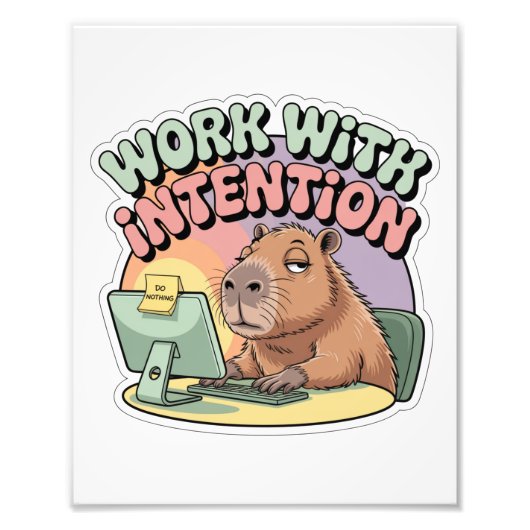 Werk Met Doel Foto Afdruk (Voorkant)