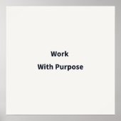 Werk met doel poster (Voorkant)