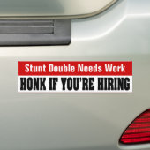 Werk met dubbele behoeften - Eis of je een huurcon Bumpersticker (Op auto)
