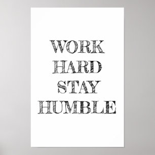 Werk met Humble Minimalistisch Poster voor hardvoc