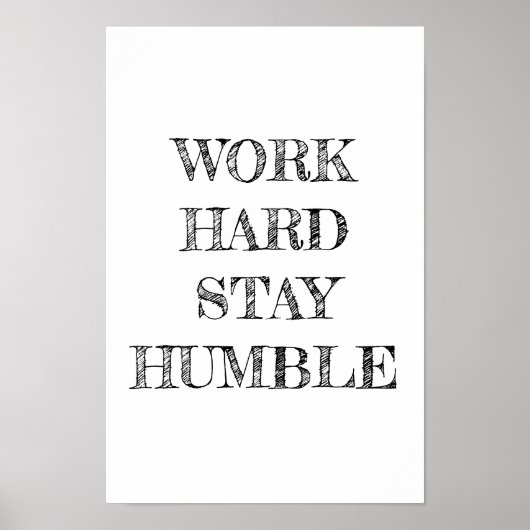 Werk met Humble Minimalistisch Poster voor hardvoc (Voorkant)
