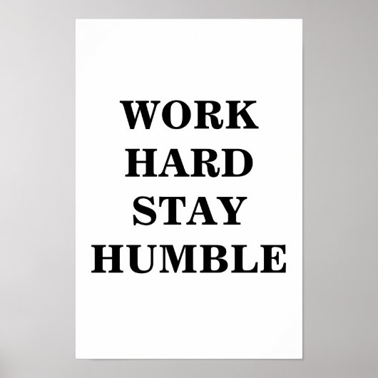 Werk met Humble Minimalistisch Poster voor hardvoc (Voorkant)
