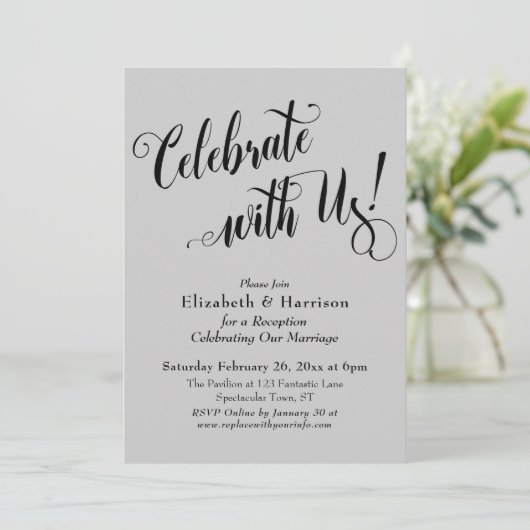 Werk met ons samen! Eenvoudig licht grijs Kaart (Staand voorkant)