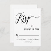 Werk met RSVP zwarte en witte Kaart (Voorkant / Achterkant)