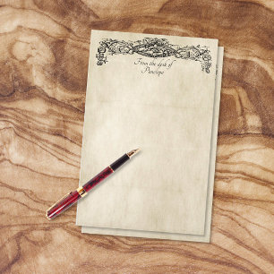 werk met schuiffunctie Oud perkament Jouw naam to Briefpapier