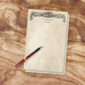 werk met schuiffunctie Oud perkament Jouw naam to Briefpapier