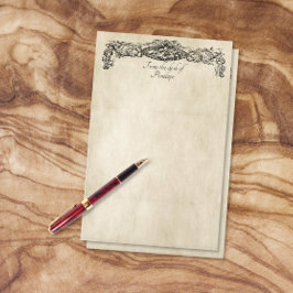  werk met schuiffunctie Oud perkament Jouw naam to Briefpapier