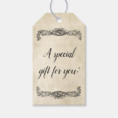 werk met schuiffunctie Oud perkament Jouw naam to Cadeaulabel (Voorkant)