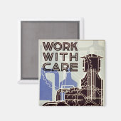 Werk met zorg - 1936 magneet (Voorkant / Achterkant)