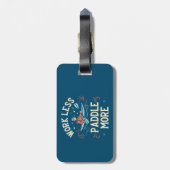 Werk minder peddel meer kajakken bagagelabel (Achterkant verticaal)