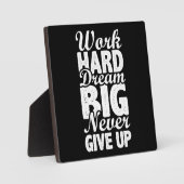 Werk nooit opgeven - Gym, Hustle, Succes Fotoplaat (Voorkant)