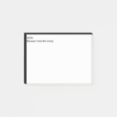 Werk omdat ik het geld nodig heb post-it® notes (Voorkant)