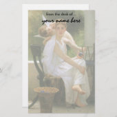 Werk onderbroken door Bouguereau, Angel Portrait Briefpapier (Voorkant / Achterkant)