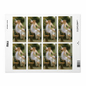 Werk onderbroken door Bouguereau, Angel Portrait Etiket (Full Sheet)