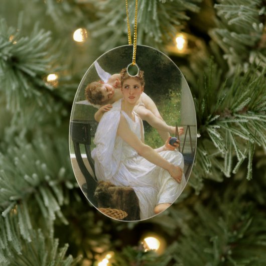 Werk onderbroken door Bouguereau, Angel Portrait Keramisch Ornament (Boom)