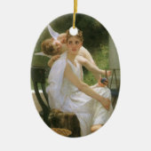 Werk onderbroken door Bouguereau, Angel Portrait Keramisch Ornament (Voorkant)