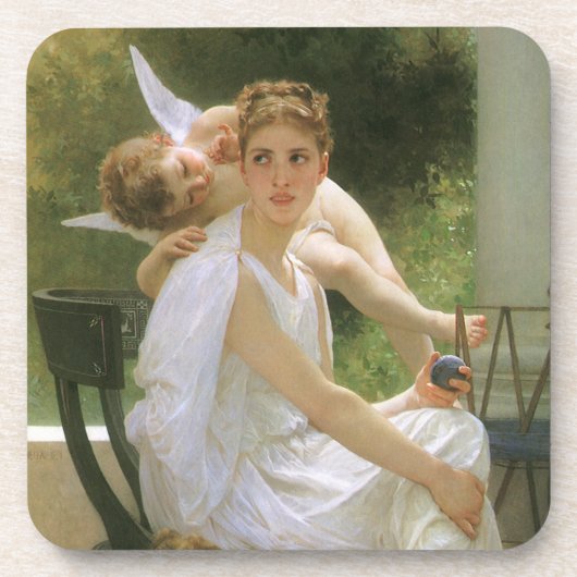 Werk onderbroken door Bouguereau, Angel Portrait Onderzetter (Voorkant)