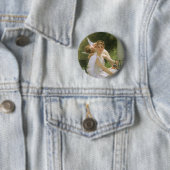 Werk onderbroken door Bouguereau, Angel Portrait Ronde Button 5,7 Cm (In situ)