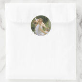 Werk onderbroken door Bouguereau, Angel Portrait Ronde Sticker (Tas)