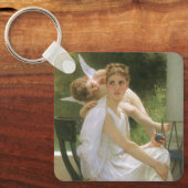 Werk onderbroken door Bouguereau, Angel Portrait Sleutelhanger (Voorkant)