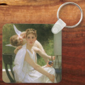 Werk onderbroken door Bouguereau, Angel Portrait Sleutelhanger (Achterkant)