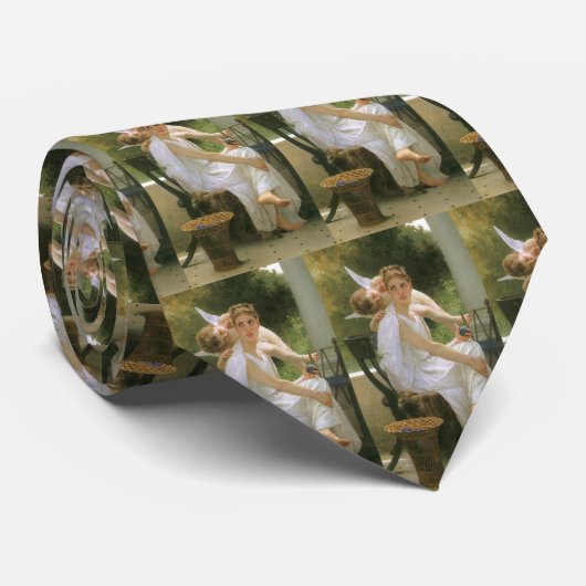 Werk onderbroken door Bouguereau, Angel Portrait Stropdas (Opgerold)