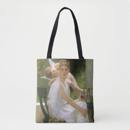 Werk onderbroken door Bouguereau, Angel Portrait Tote Bag (Voorkant)