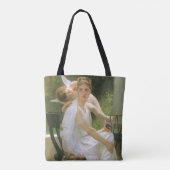 Werk onderbroken door Bouguereau, Angel Portrait Tote Bag (Achterkant)