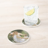 Werk onderbroken door Bouguereau, Angel Portrait Zandsteen Onderzetter (Zijkant)