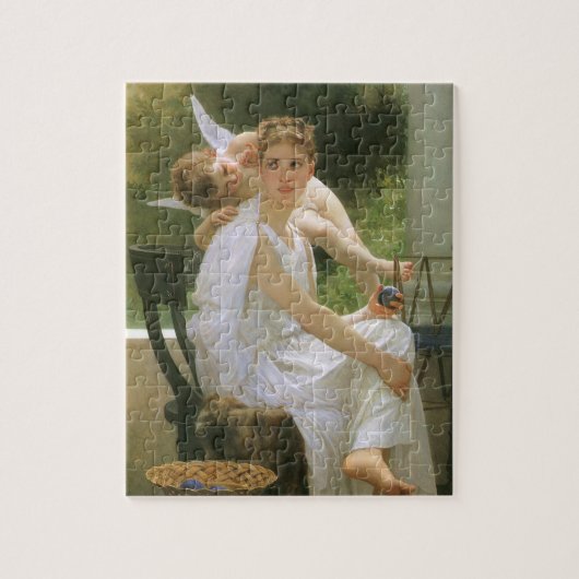 Werk onderbroken door Bouguereau, engel portret Legpuzzel (Verticaal)