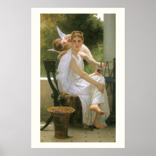 Werk onderbroken door Bouguereau, engel portret Poster (Voorkant)