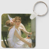 Werk onderbroken door Bouguereau, engel portret Sleutelhanger (Achterkant)