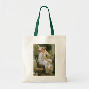 Werk onderbroken door Bouguereau, engel portret Tote Bag