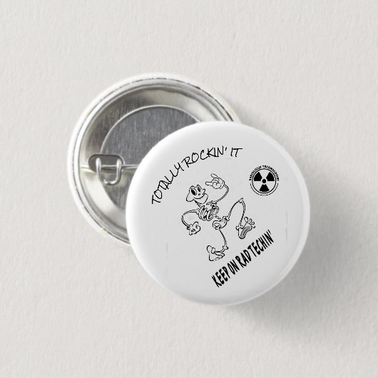 Werk onderweg' ronde button 3,2 cm (Voorkant /achterkant)