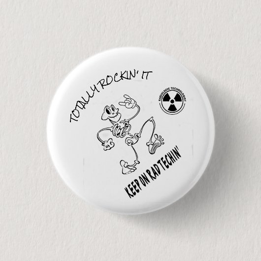 Werk onderweg' ronde button 3,2 cm (Voorkant)