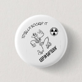 Werk onderweg' ronde button 3,2 cm