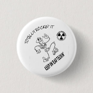 Werk onderweg' ronde button 3,2 cm