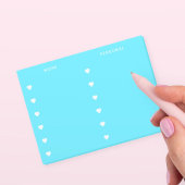 Werk | Persoonlijk Blauw met Witte Harten Checklis Post-it® Notes