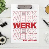 WERK Red Typografie Klembord