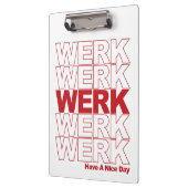 WERK Red Typografie Klembord (Links)