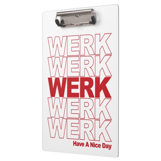 WERK Red Typografie Klembord (Links)