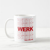 Werk Red Typografie Koffiemok (Links)