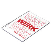 WERK Red Typografie Notitieboek (Linkerzijde)